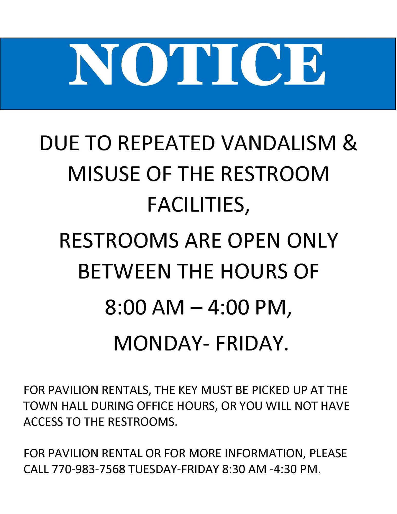 Restroom Hours 